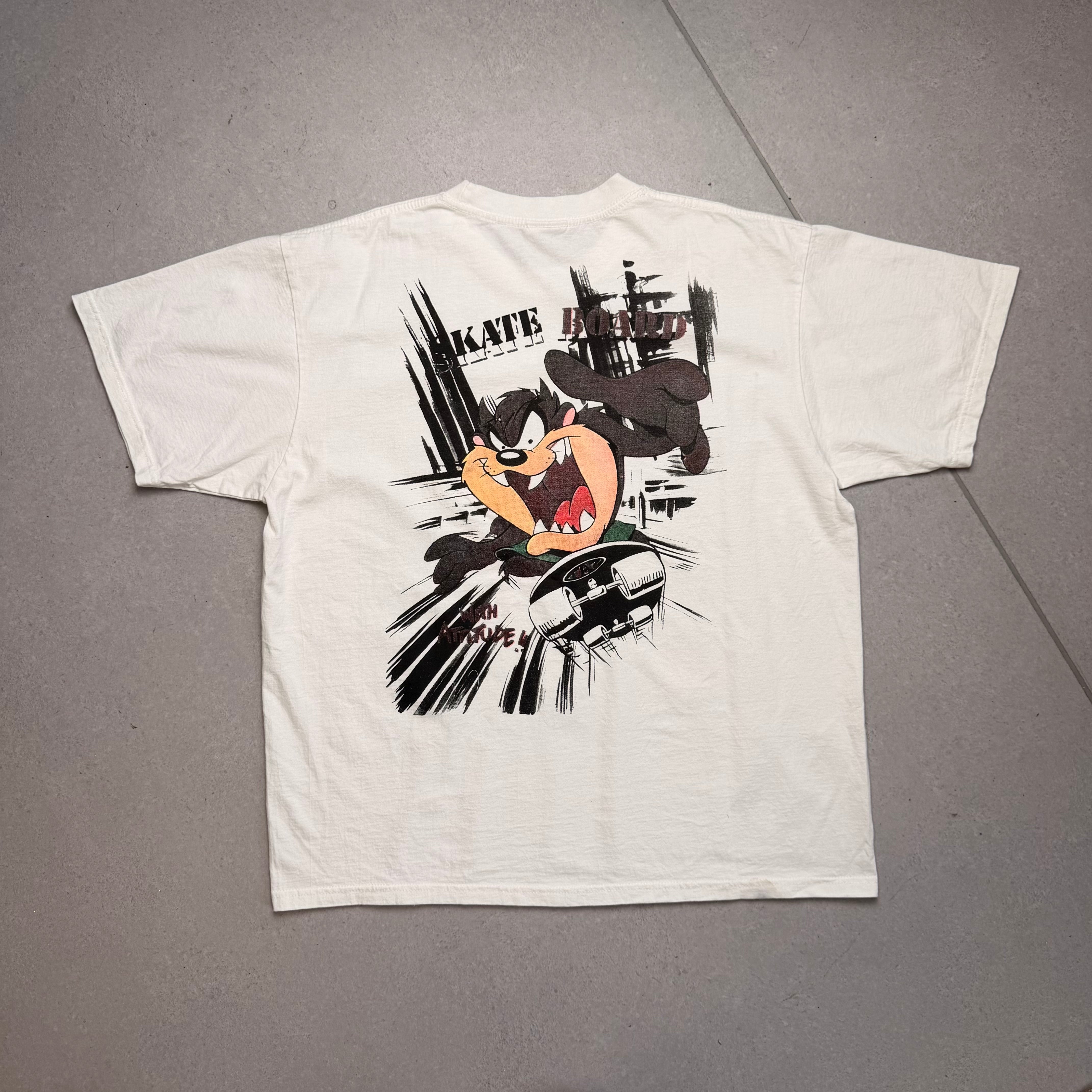 Vintage 1995 Looney Tunes T-Shirt - White - XL