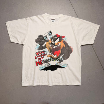 Vintage 1995 Looney Tunes T-Shirt - White - XL