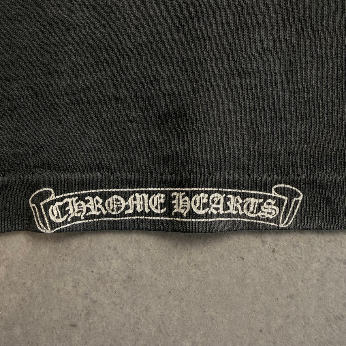Thrashed Chrome Hearts Long Sleeve T-Shirt - Grey - M