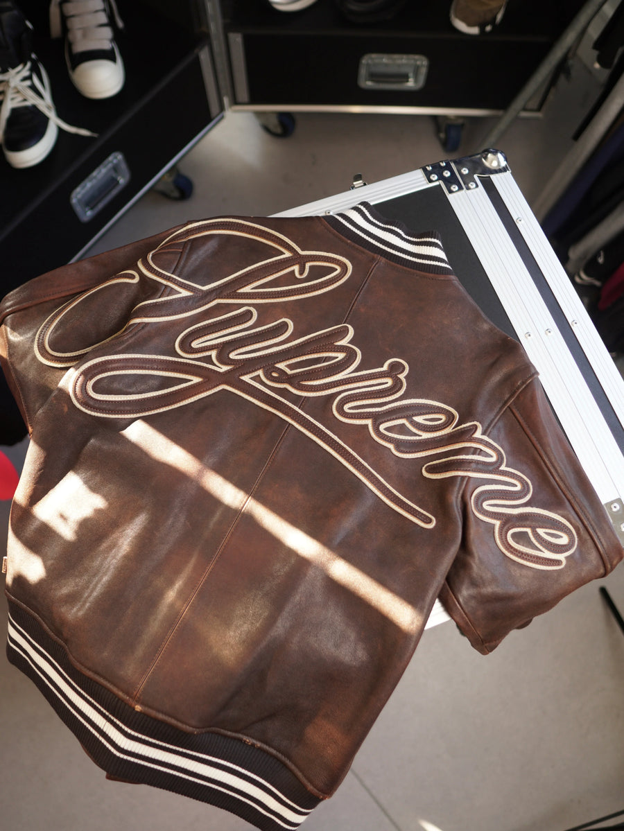 Leather jacket photographed at the ARCHIVE showroom