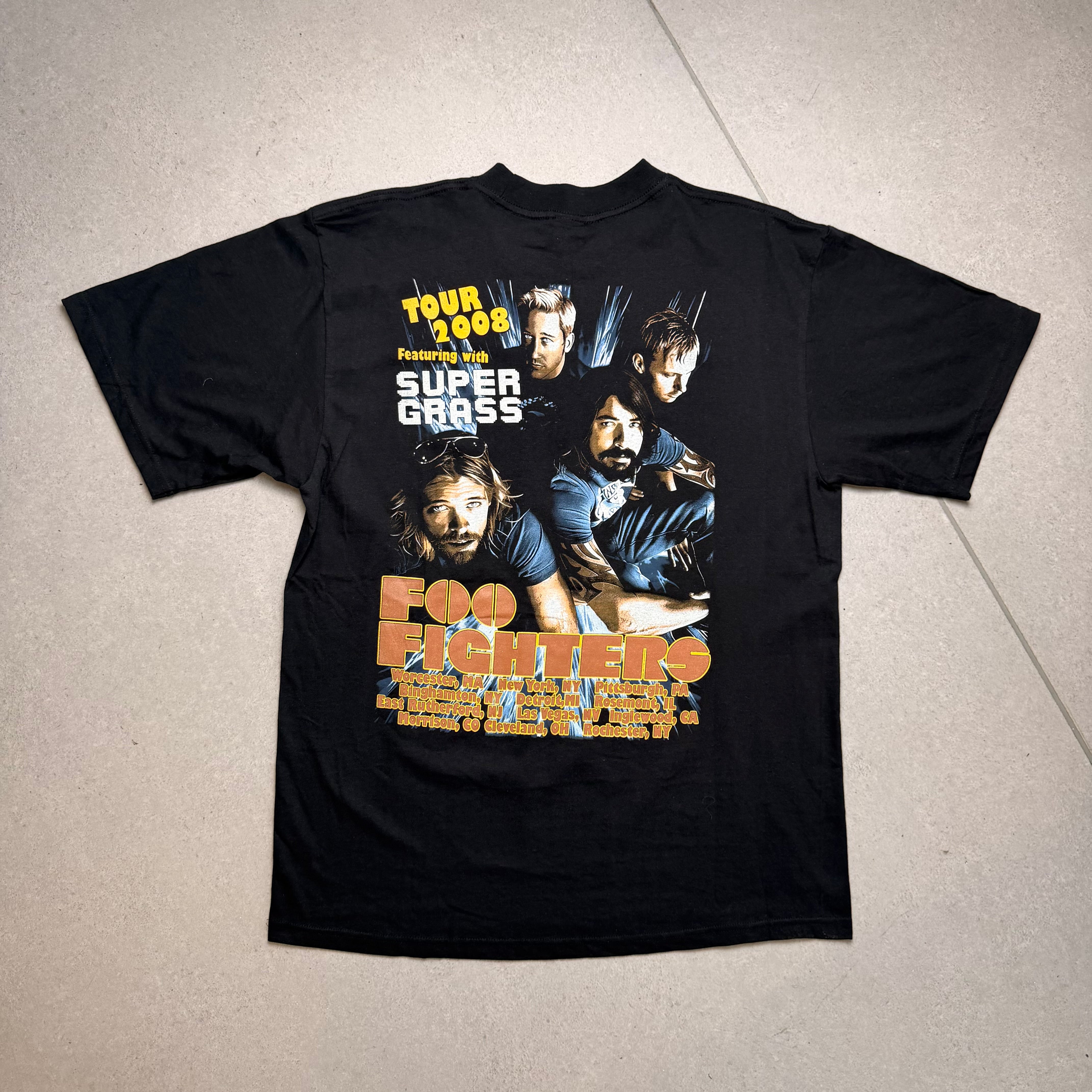 Vintage 2008 Foo Fighters T-Shirt - Black - L