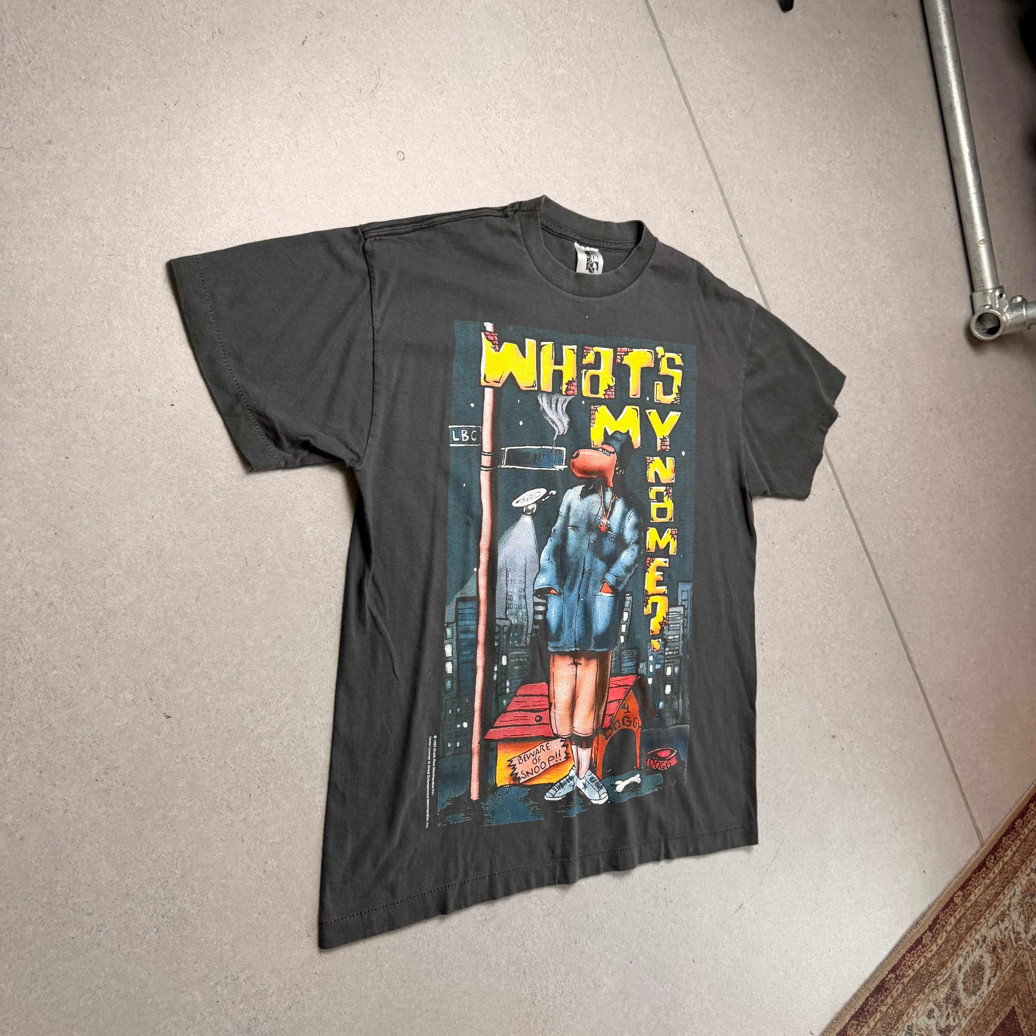 Vintage 1993 Snoop Dogg T-Shirt - Black - L