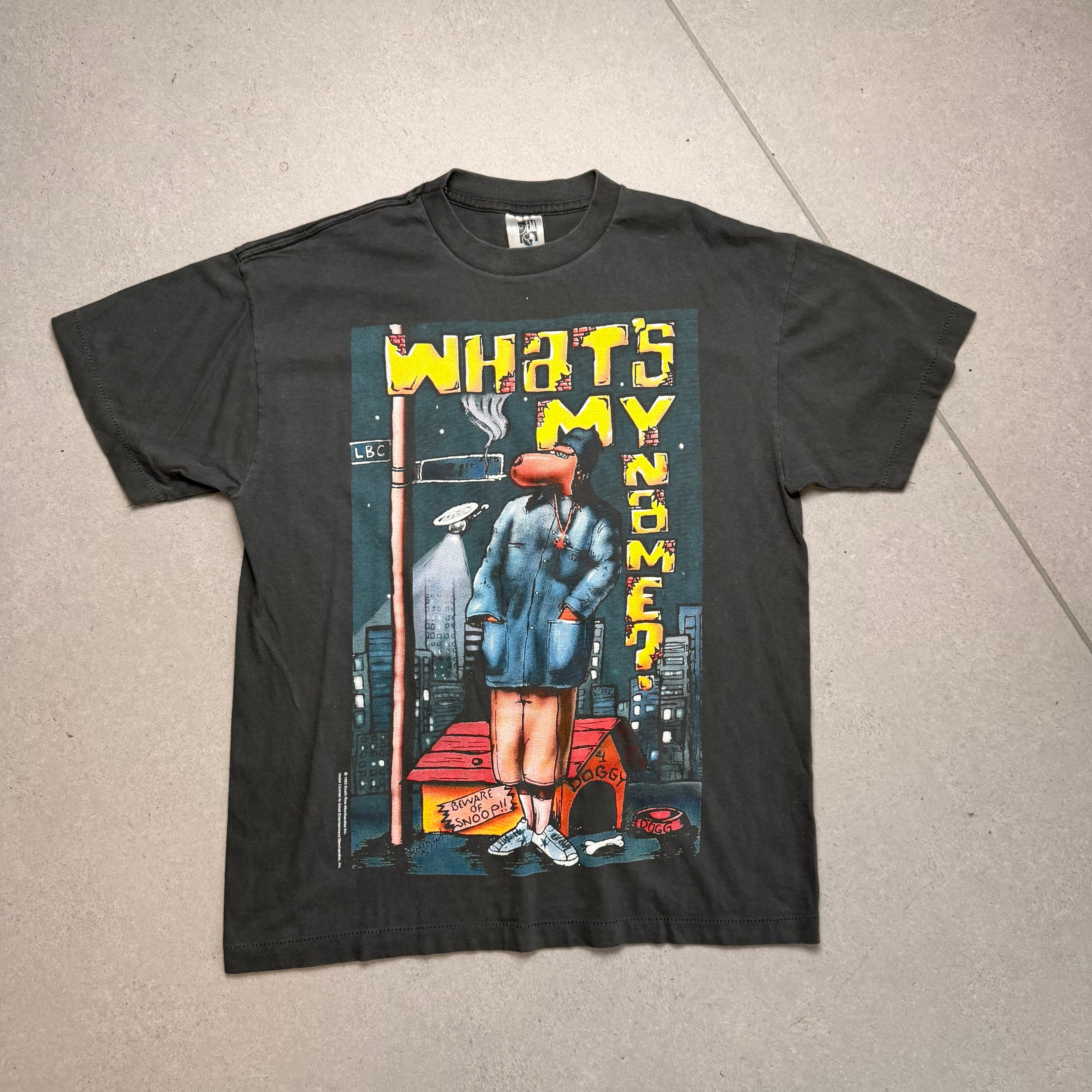 Vintage 1993 Snoop Dogg T-Shirt - Black - L