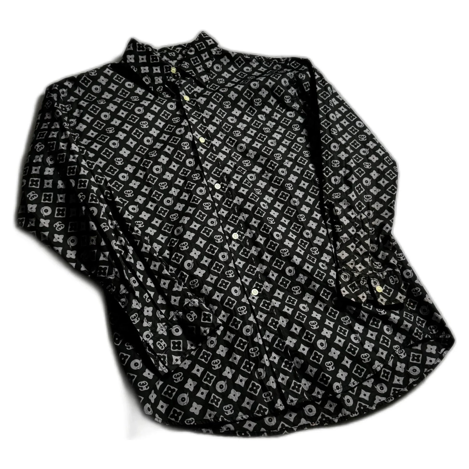 Black Stussy 'LV' Shirt - M | The Streetwear Studio
