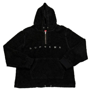 Supreme 1/4 Zip Hoodie - Black - L