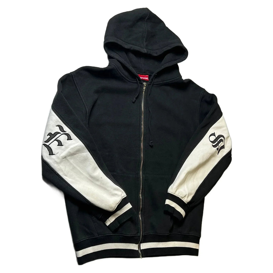 Black Supreme Zip Up Hoodie - L | The Streetwear Studio