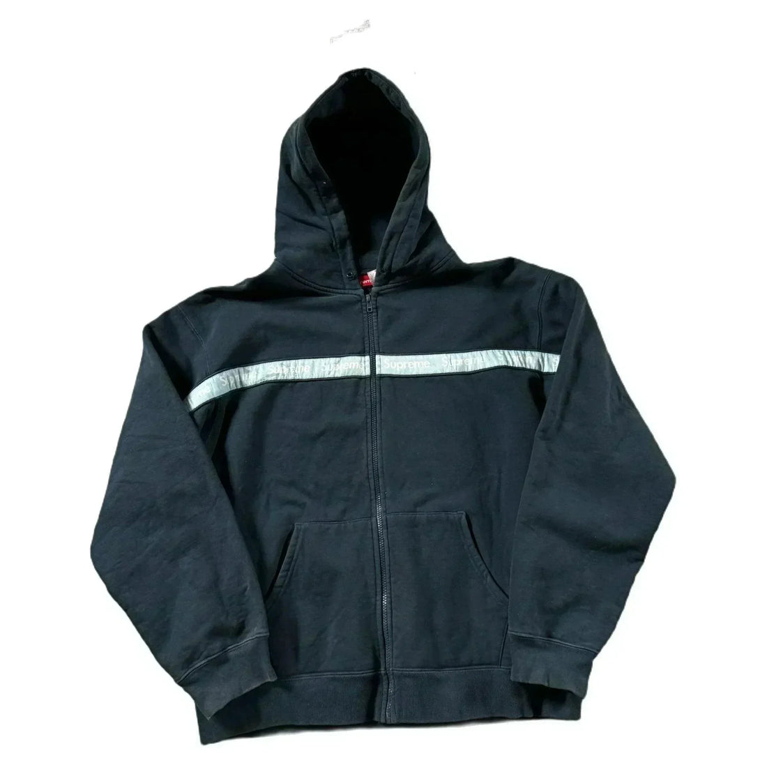 Black Supreme Zip Up Hoodie - XL | The Streetwear Studio