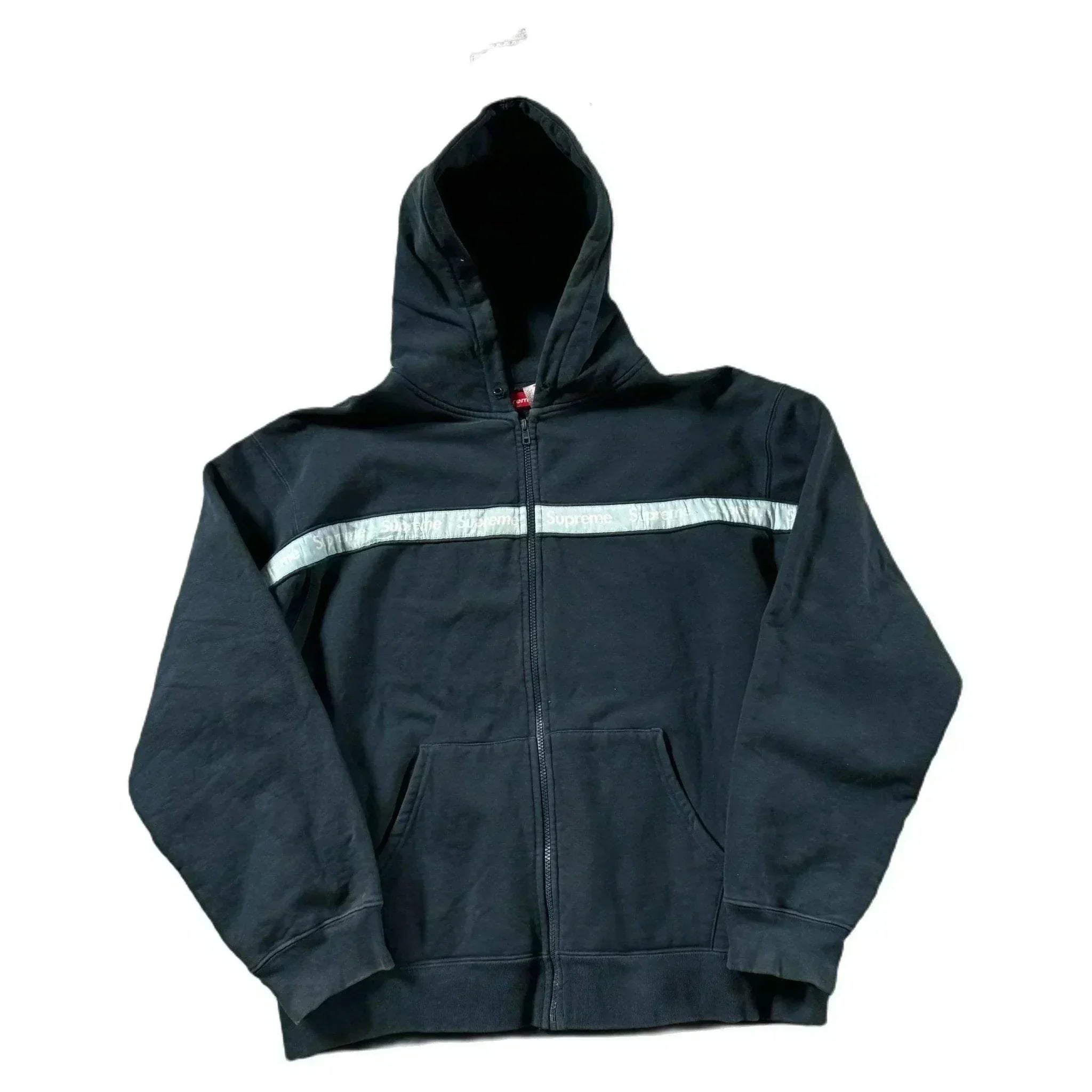 Black Supreme Zip Up Hoodie - XL | The Streetwear Studio