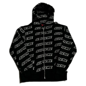 Supreme Zip Up Hoodie - Black - XL