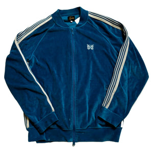 Blue Needles Velour Jacket - Blue - L