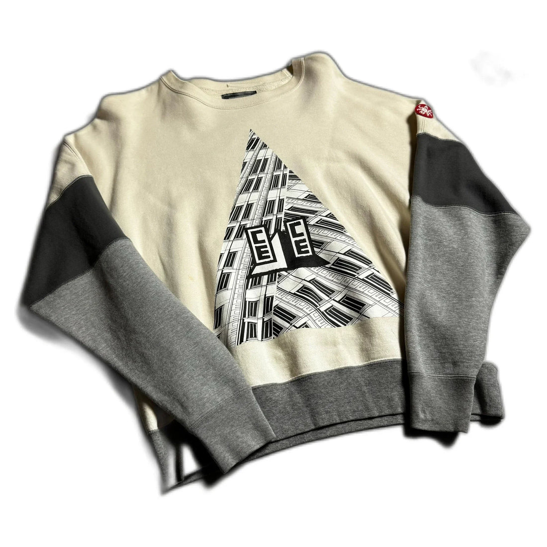 Cream + Grey Cav Empt Sweatshirt - L | The Streetwear Studio