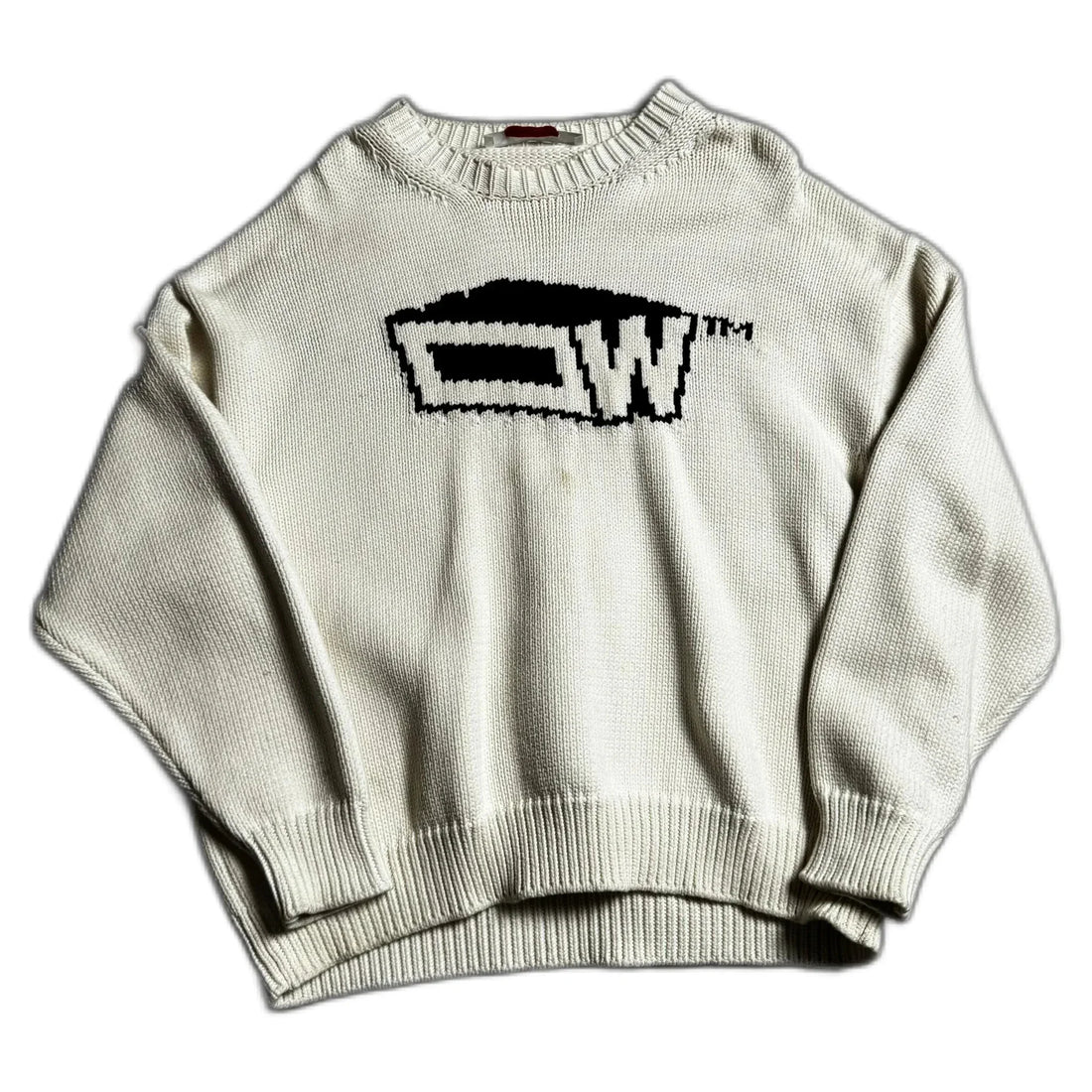 Cream Off-White Knitted Sweatshirt - XL | The Streetwear Studio