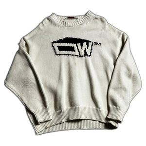 Off-White Knitted Sweatshirt - Cream - XL