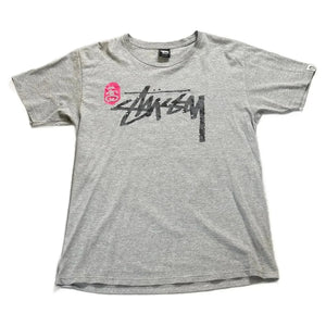 A Bathing Ape (BAPE) Stüssy T-Shirt - Grey - M