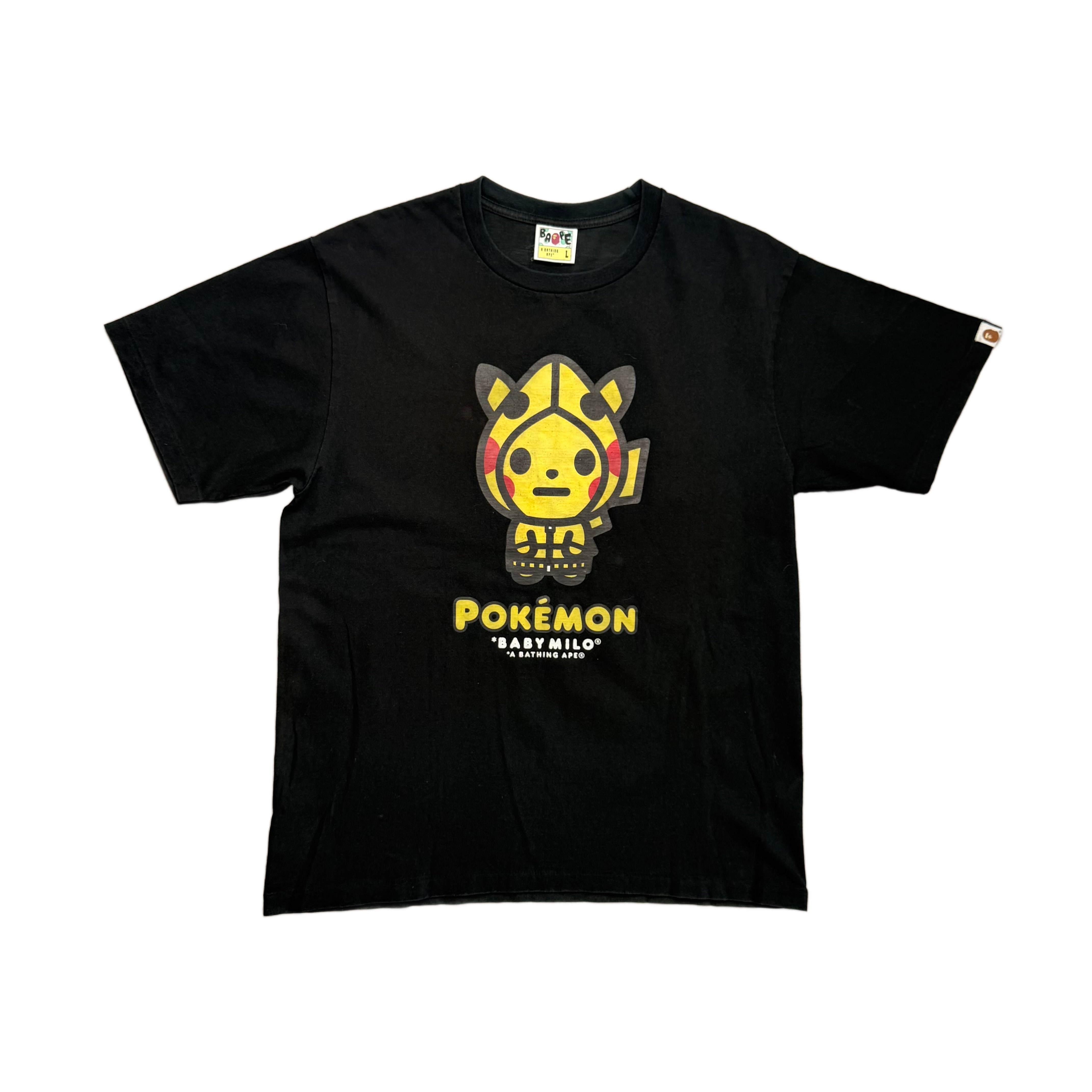 BAPE x Pokemon T-Shirt - Black - L