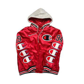 Supreme x Champion Varsity Jacket - Red - L