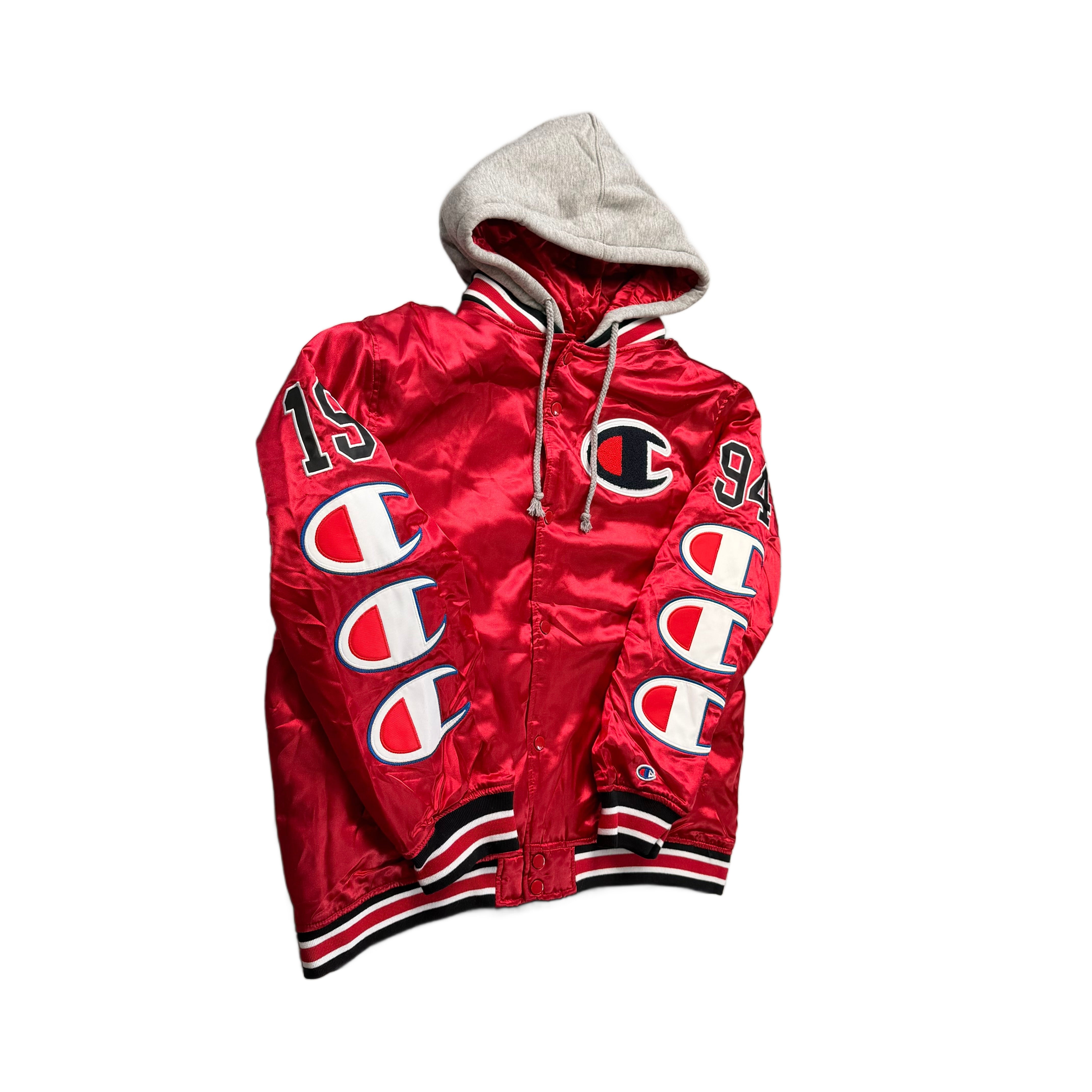 Supreme x Champion Varsity Jacket - Red - L