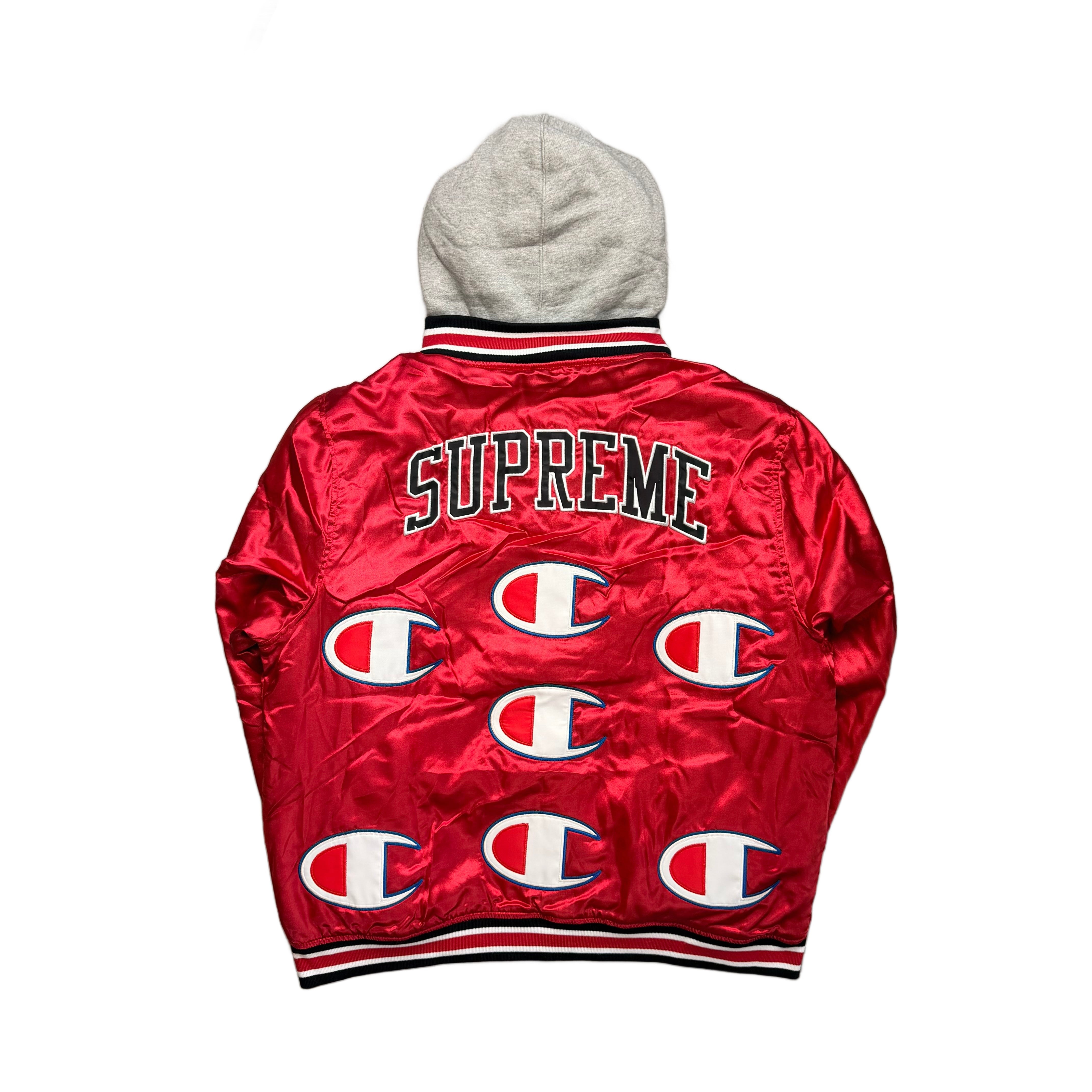 Supreme x Champion Varsity Jacket - Red - L