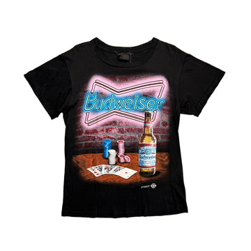 Vintage 1995 Budweiser T-Shirt - Black - M