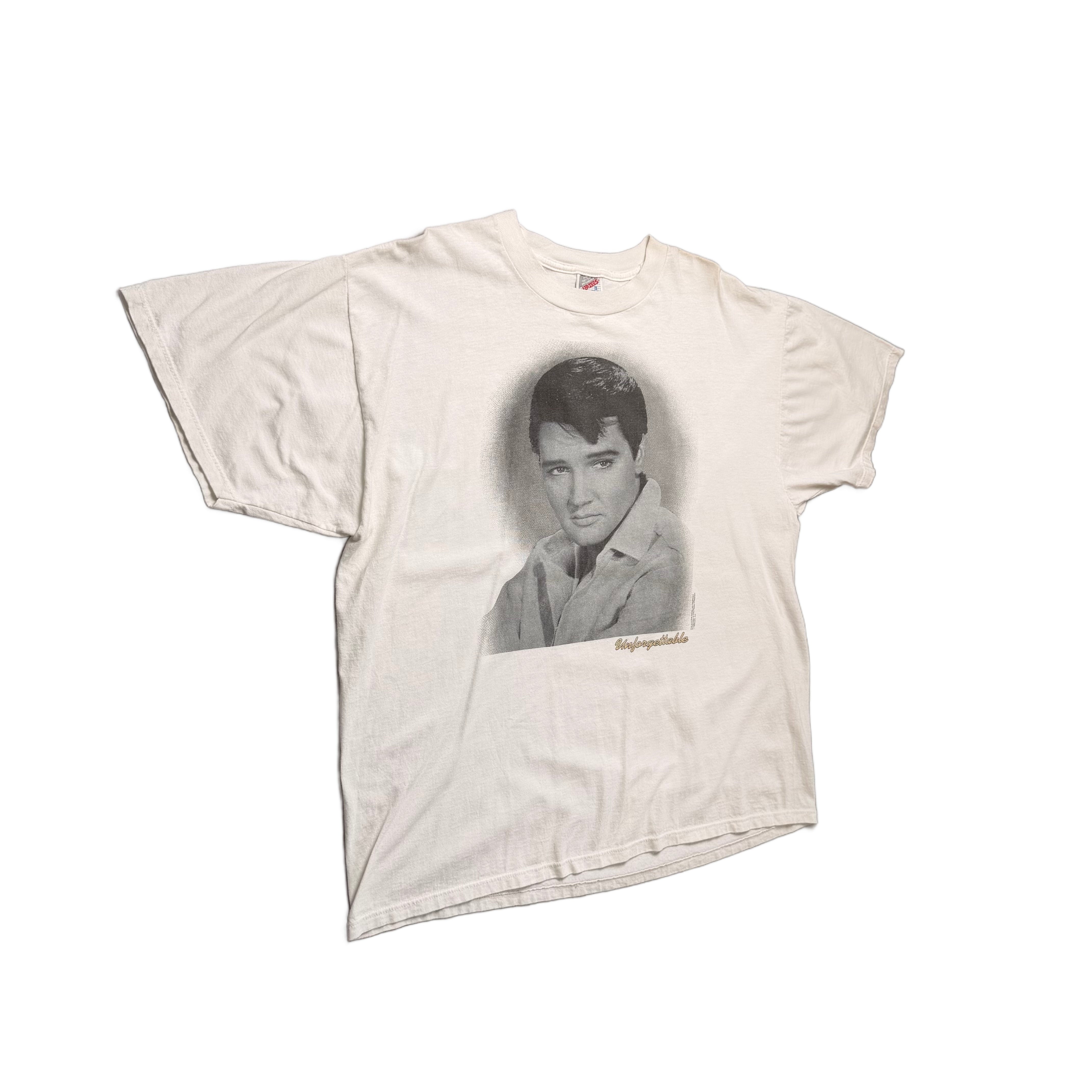 Vintage 1994 Elvis Presley T-Shirt - White - XXL
