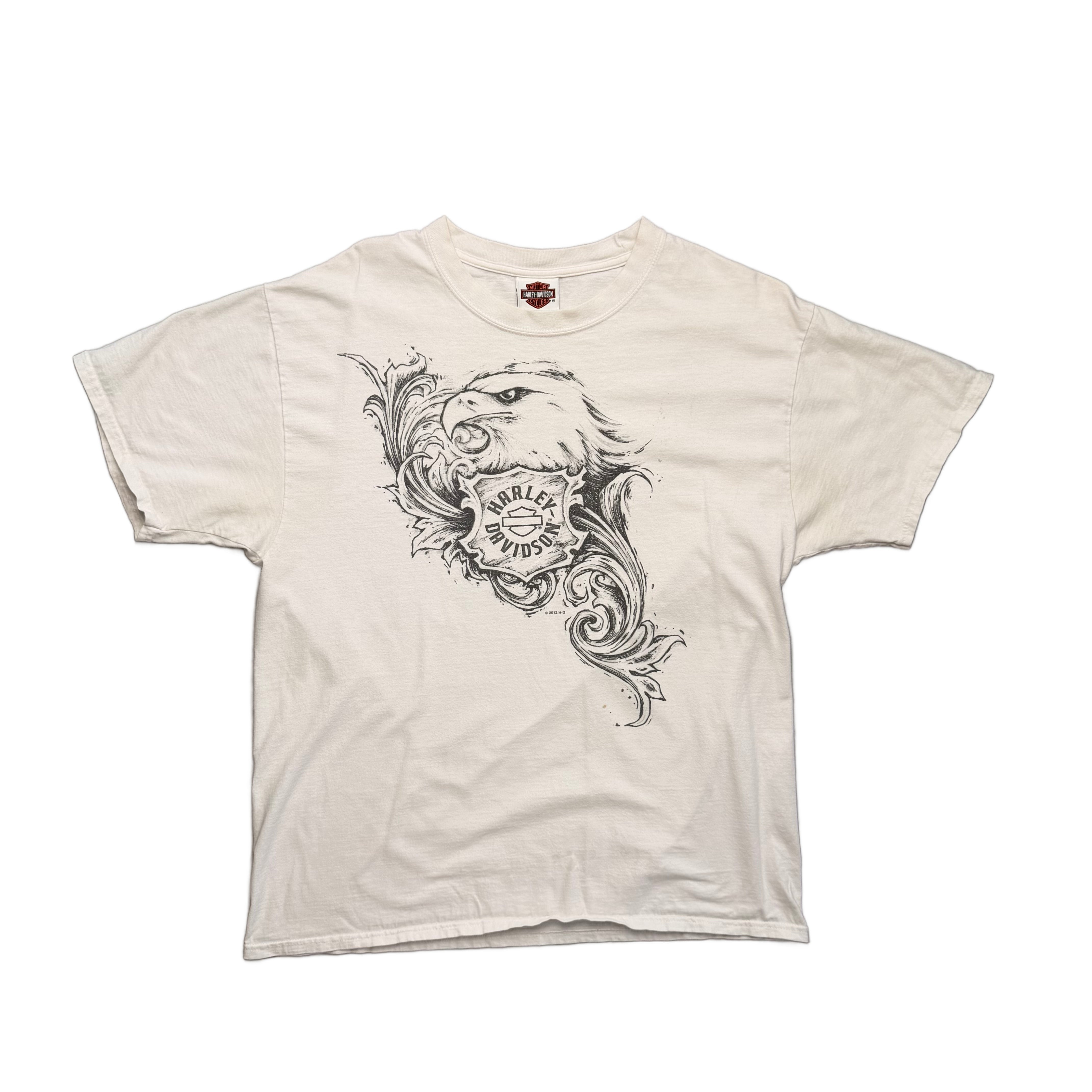 Vintage 2012 Harley Davidson T-Shirt - White - M