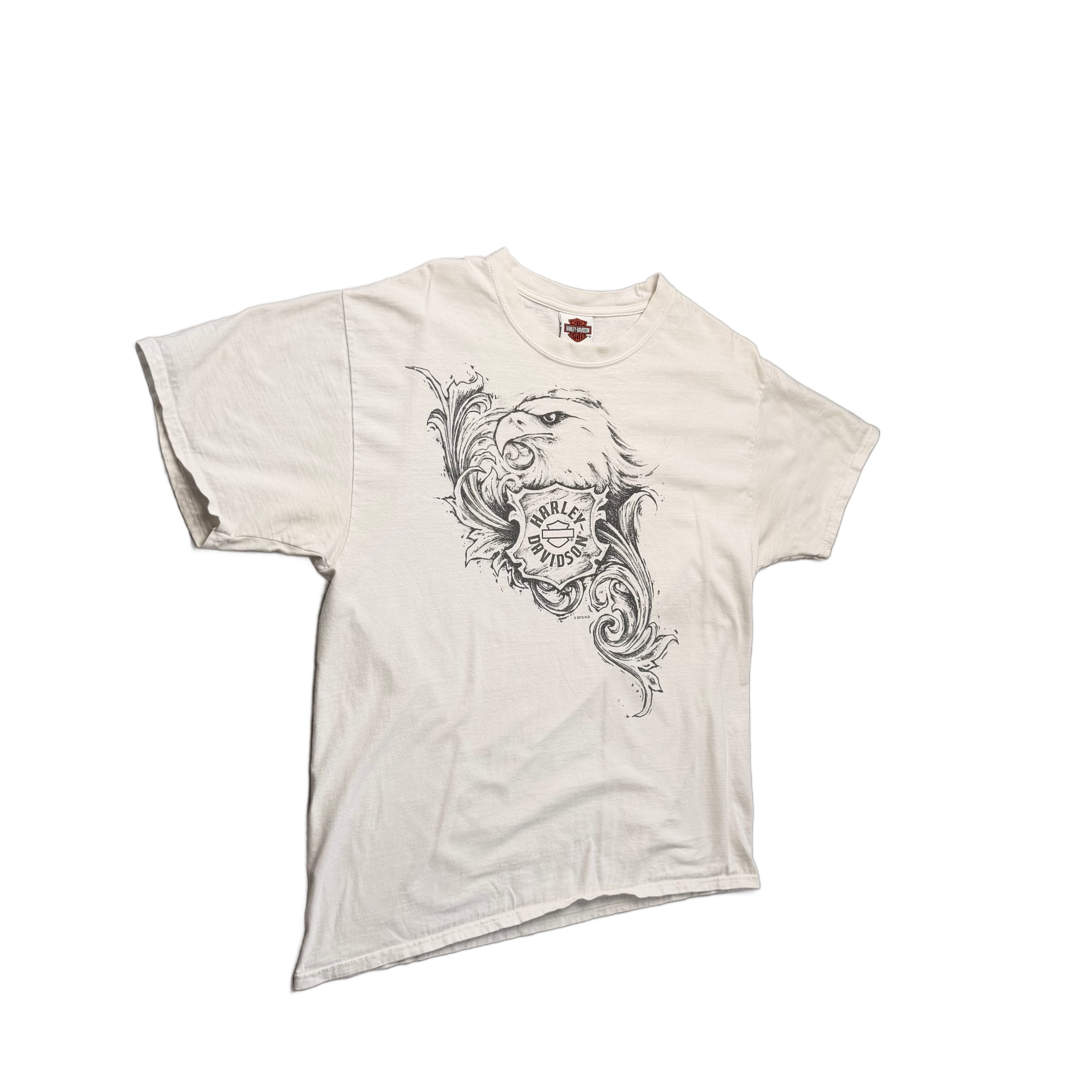 Vintage 2012 Harley Davidson T-Shirt - White - M