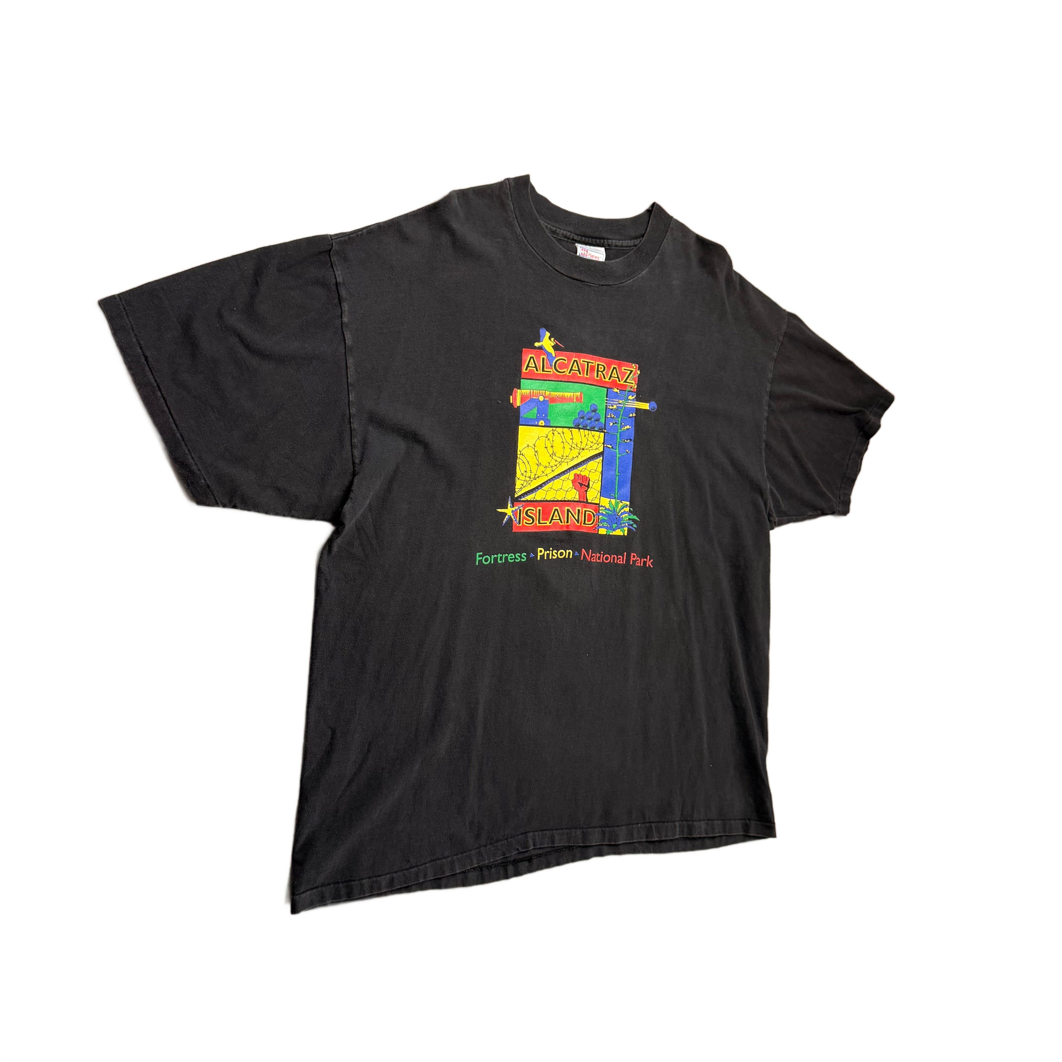 Vintage Alcatraz Island T-Shirt - Black - XXL