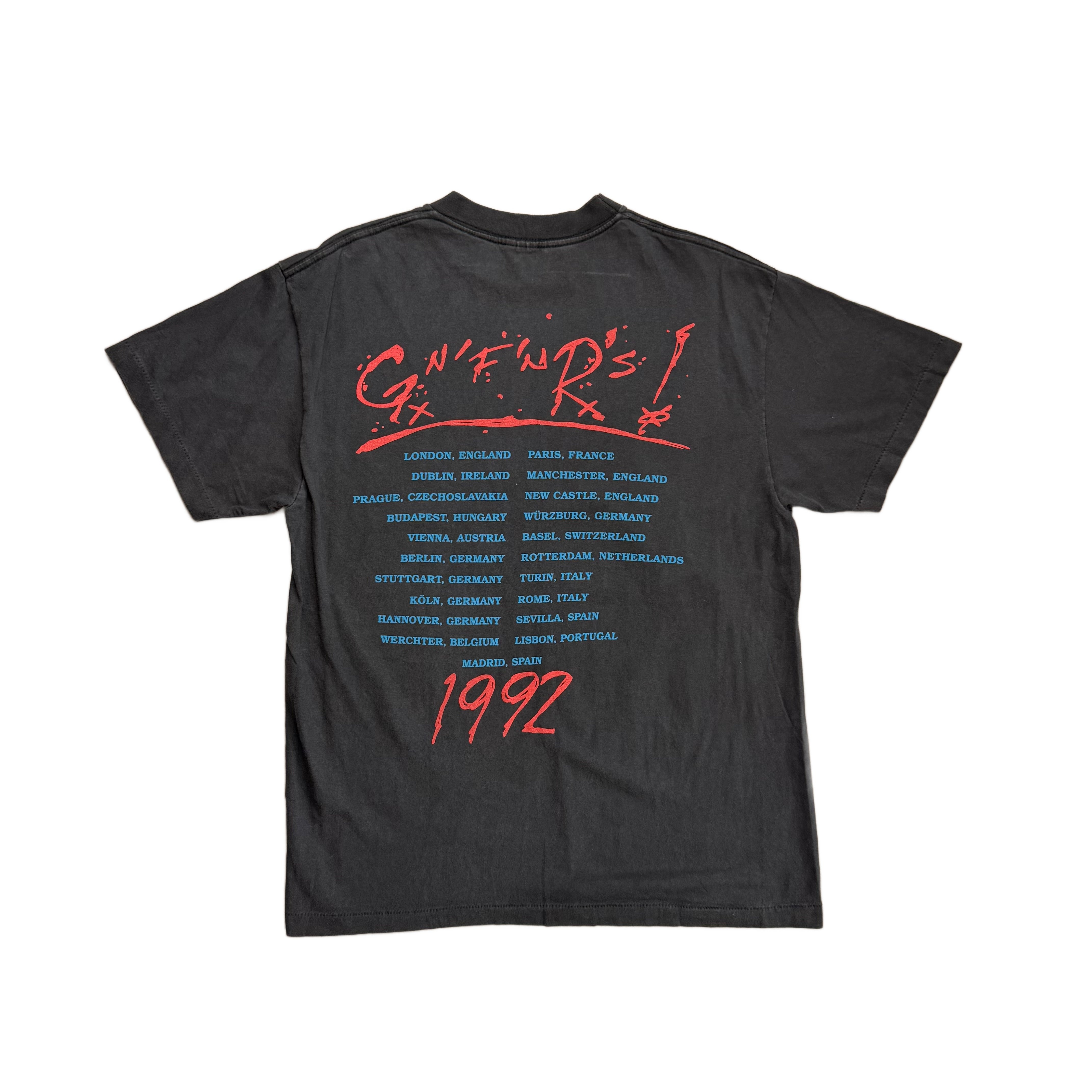 Vintage 1992 Guns N' Roses T-Shirt - Black - L