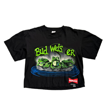 Vintage 1995 Budweiser T-Shirt - Black - L