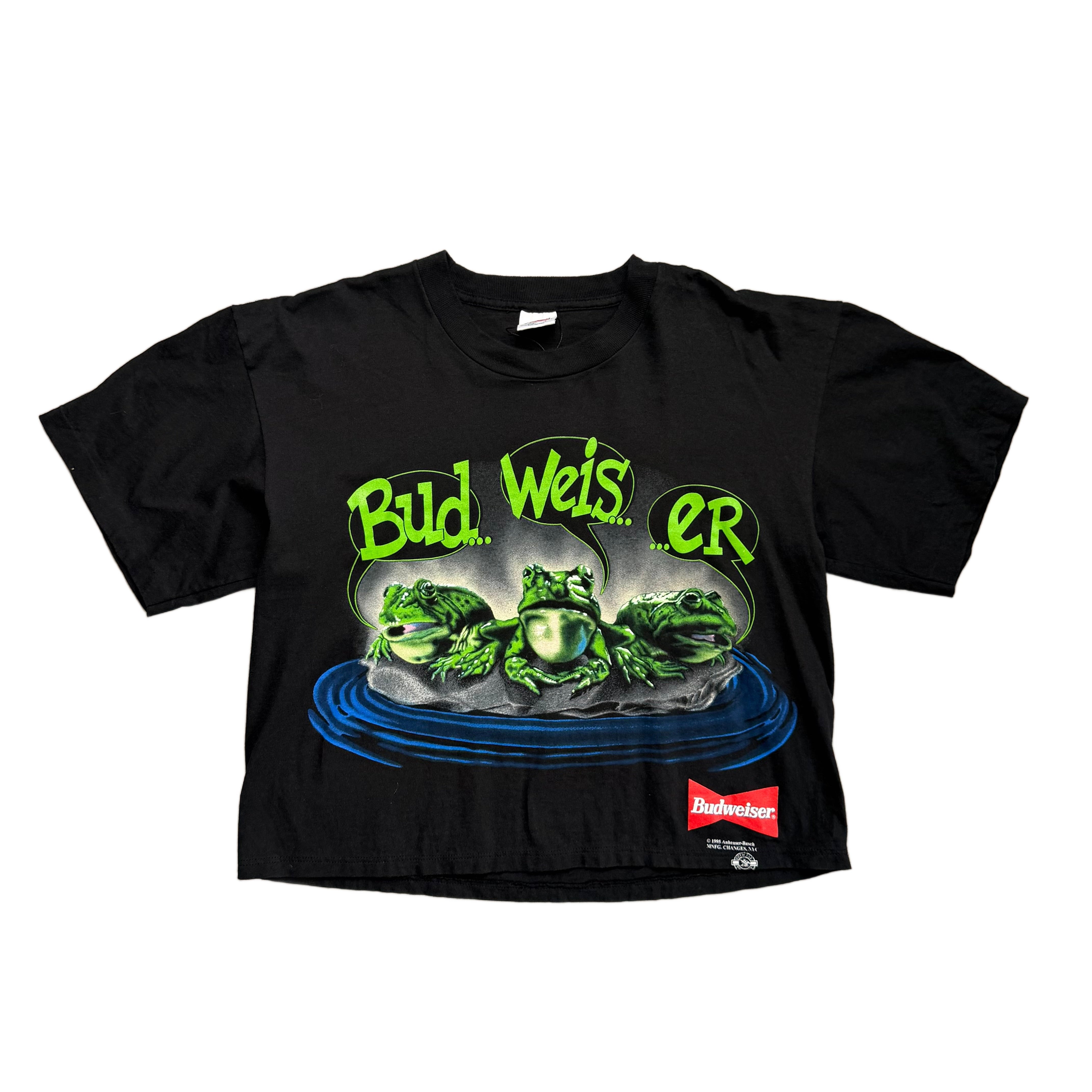 Vintage 1995 Budweiser T-Shirt - Black - L