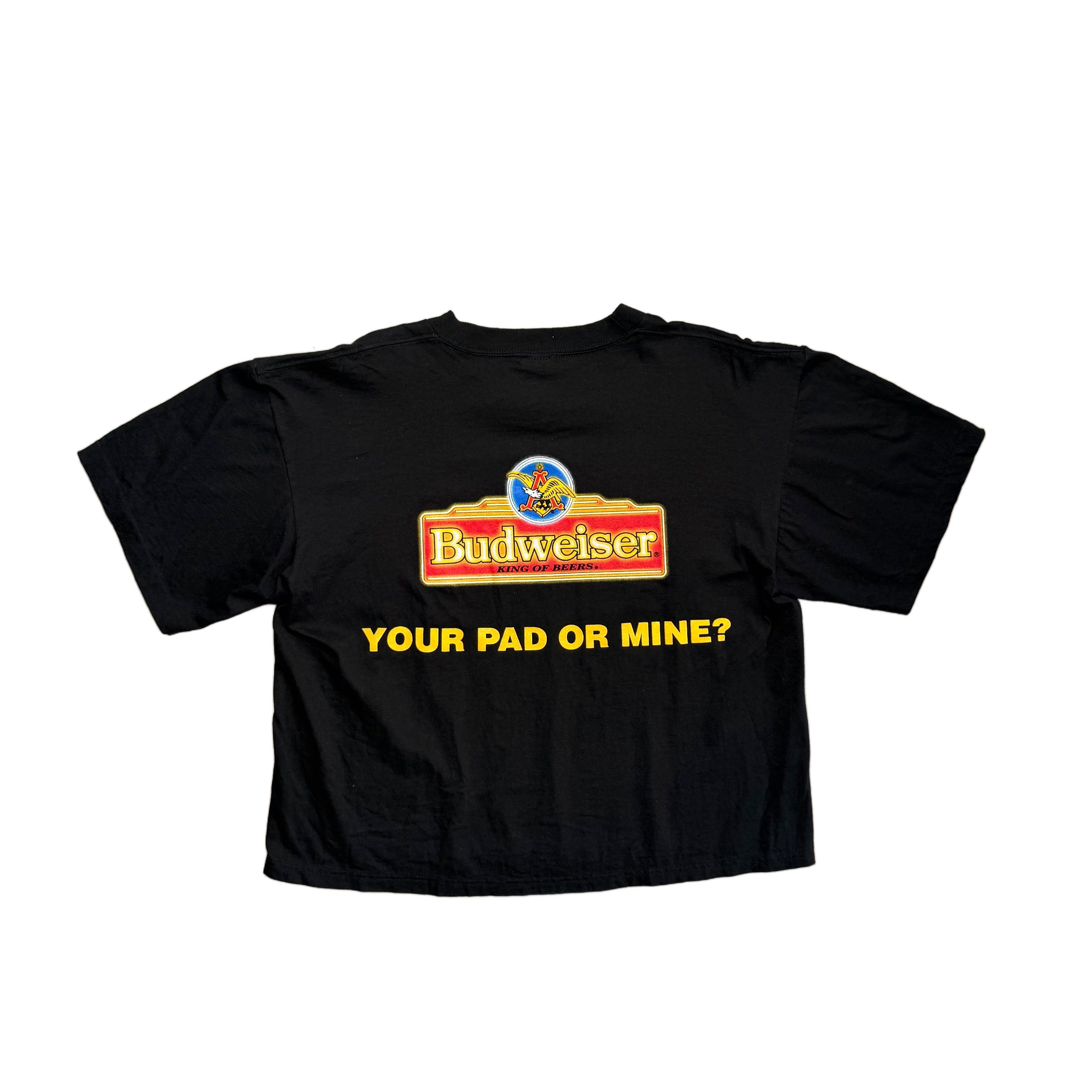 Vintage 1995 Budweiser T-Shirt - Black - L