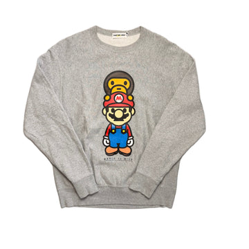 BAPE x Mario Sweatshirt - Grey - M