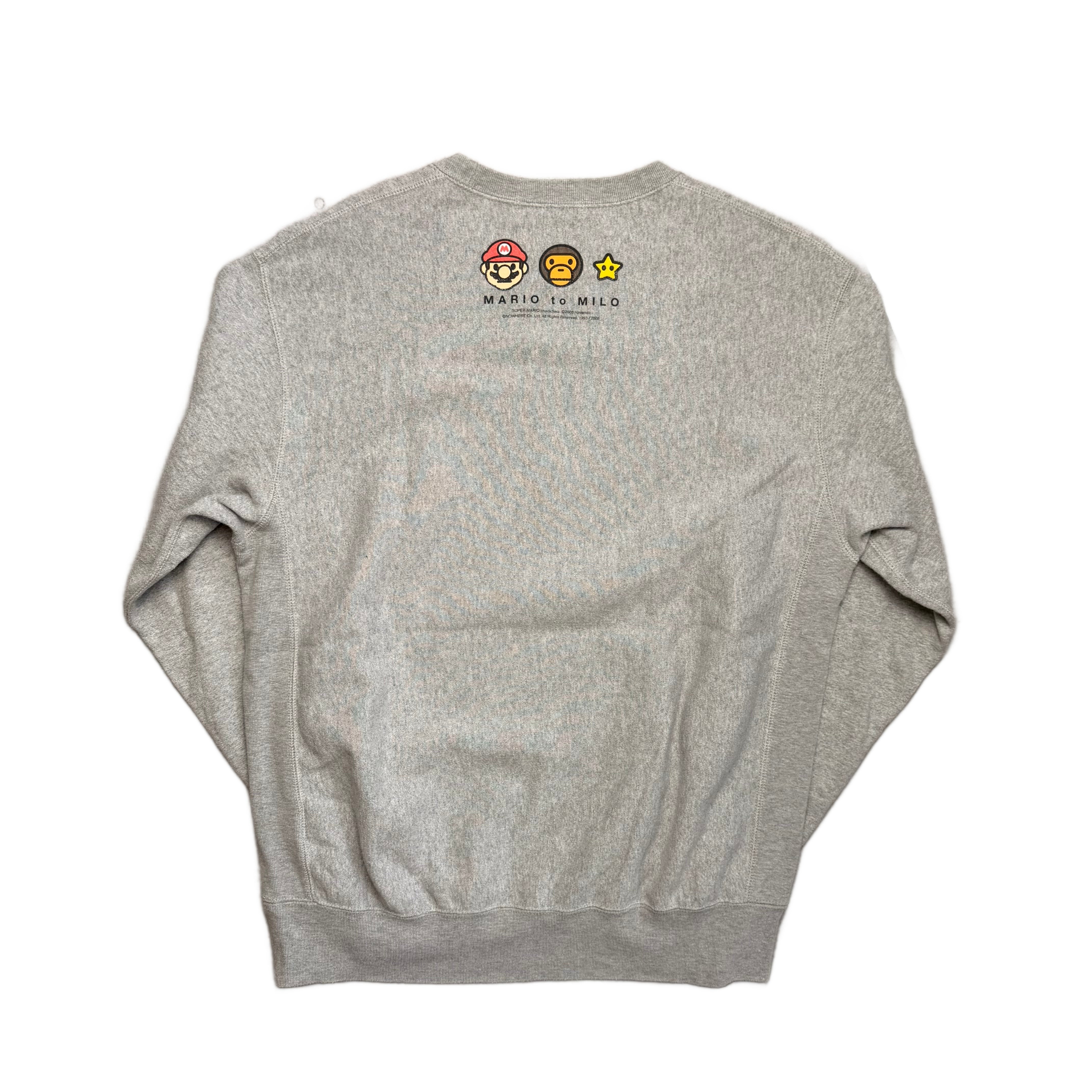 BAPE x Mario Sweatshirt - Grey - M