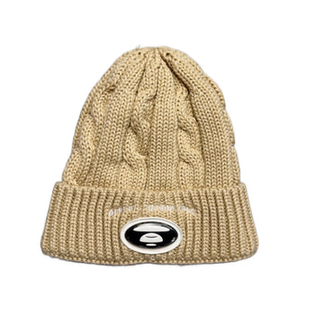 A Bathing Ape (BAPE) Cable Knit Beanie - Beige