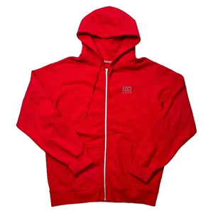 Supreme Zip Up Hoodie - Red - XL