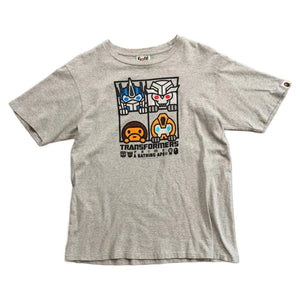 A Bathing Ape (BAPE) x Transformers T-Shirt - Grey - M