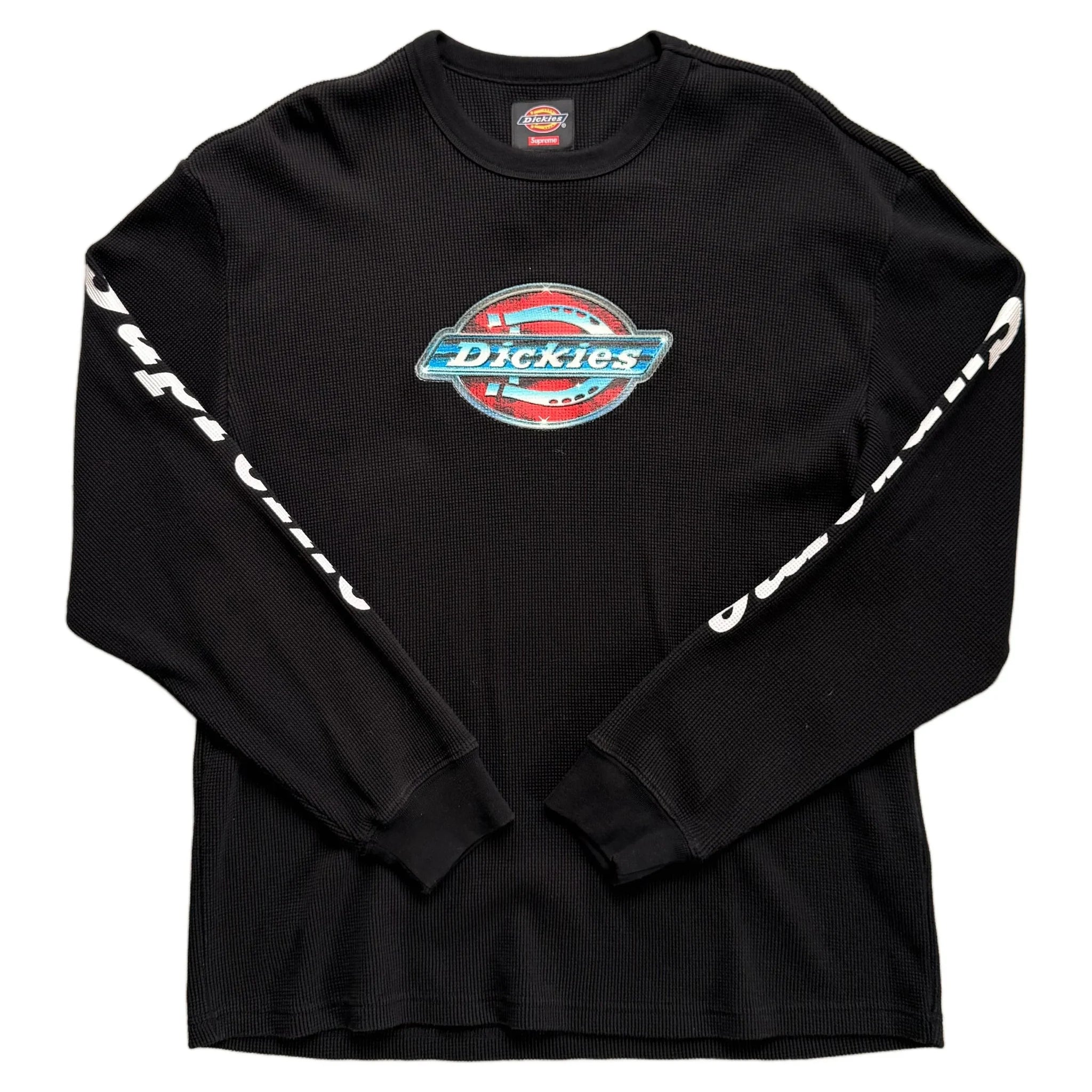 Black Supreme x Dickies Long Sleeve Waffle Tee - M