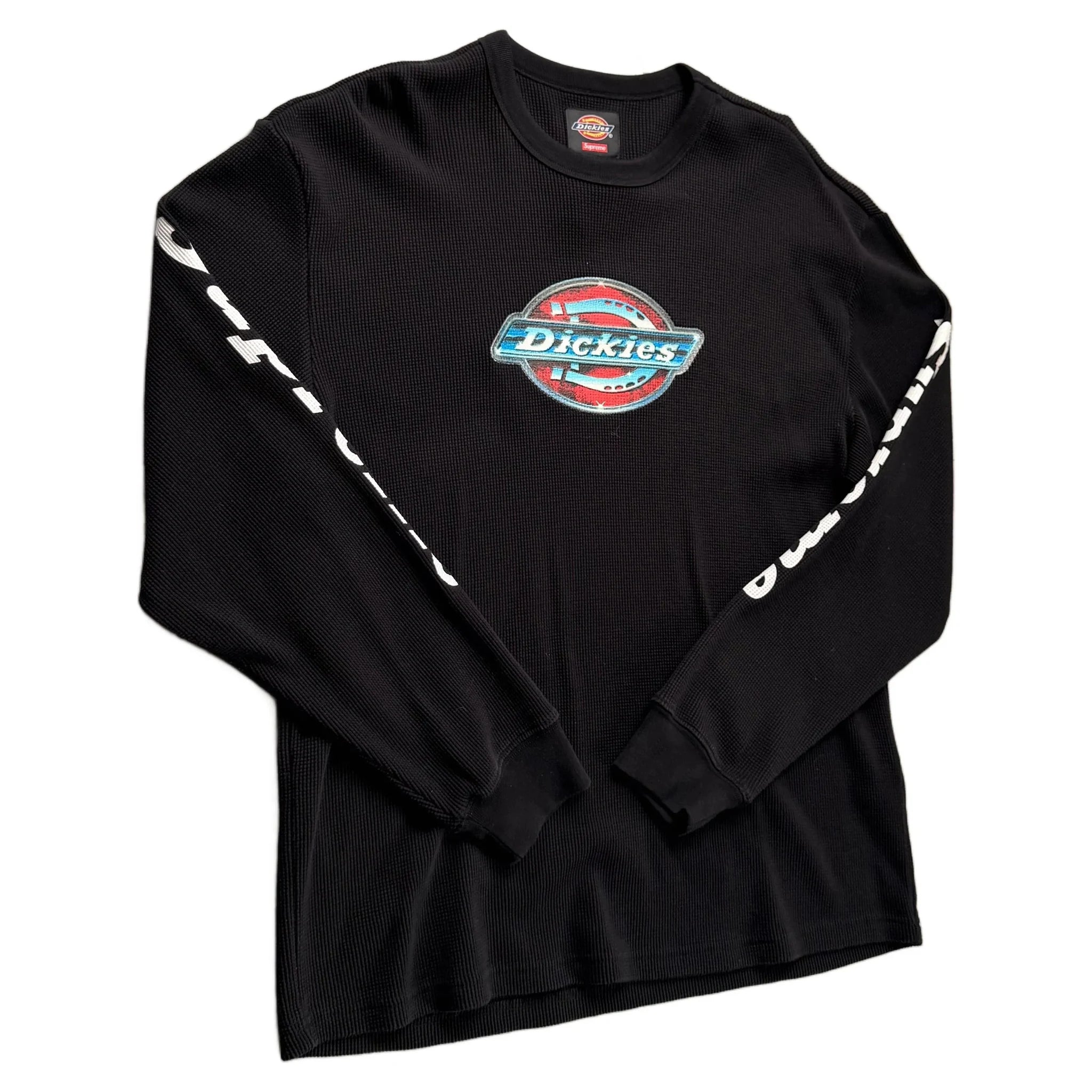 Black Supreme x Dickies Long Sleeve Waffle Tee - M