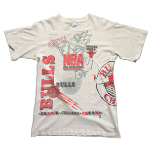 Vintage White Chicago Bulls Tee - L
