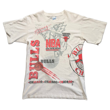 Vintage White Chicago Bulls Tee - L