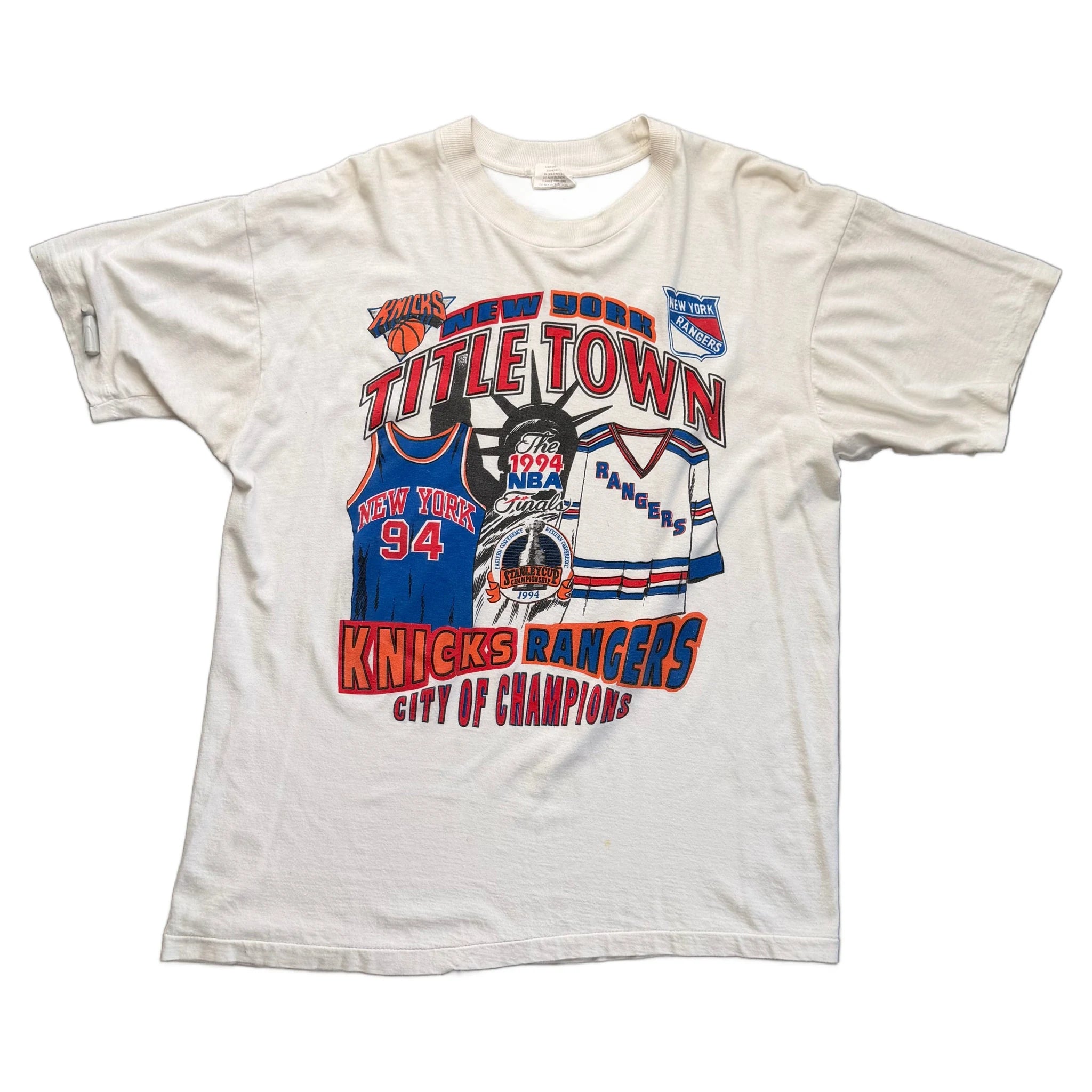 Vintage White New York Knicks Tee - XL