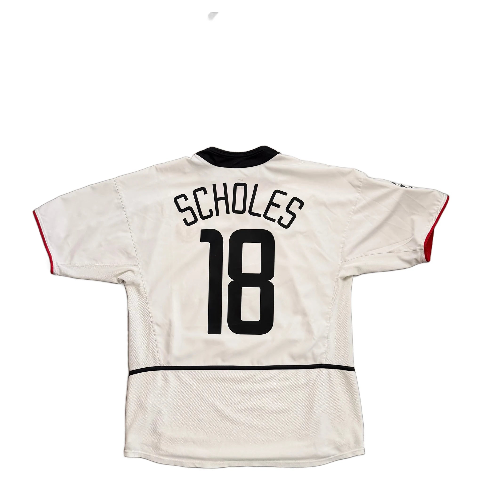 2002-03 Manchester United Away Scholes Shirt - XL