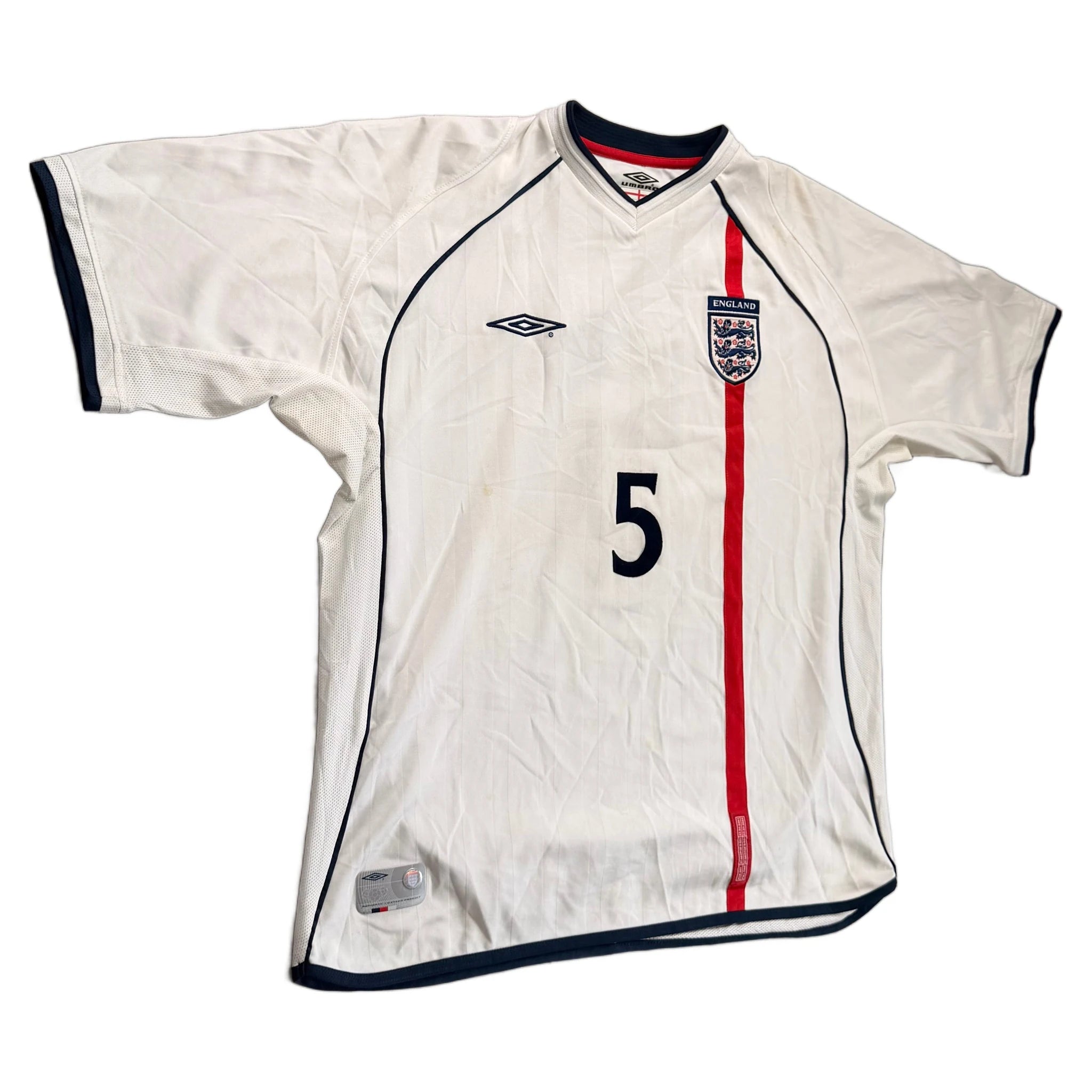 2001-03 England Home Rushby Shirt - XL