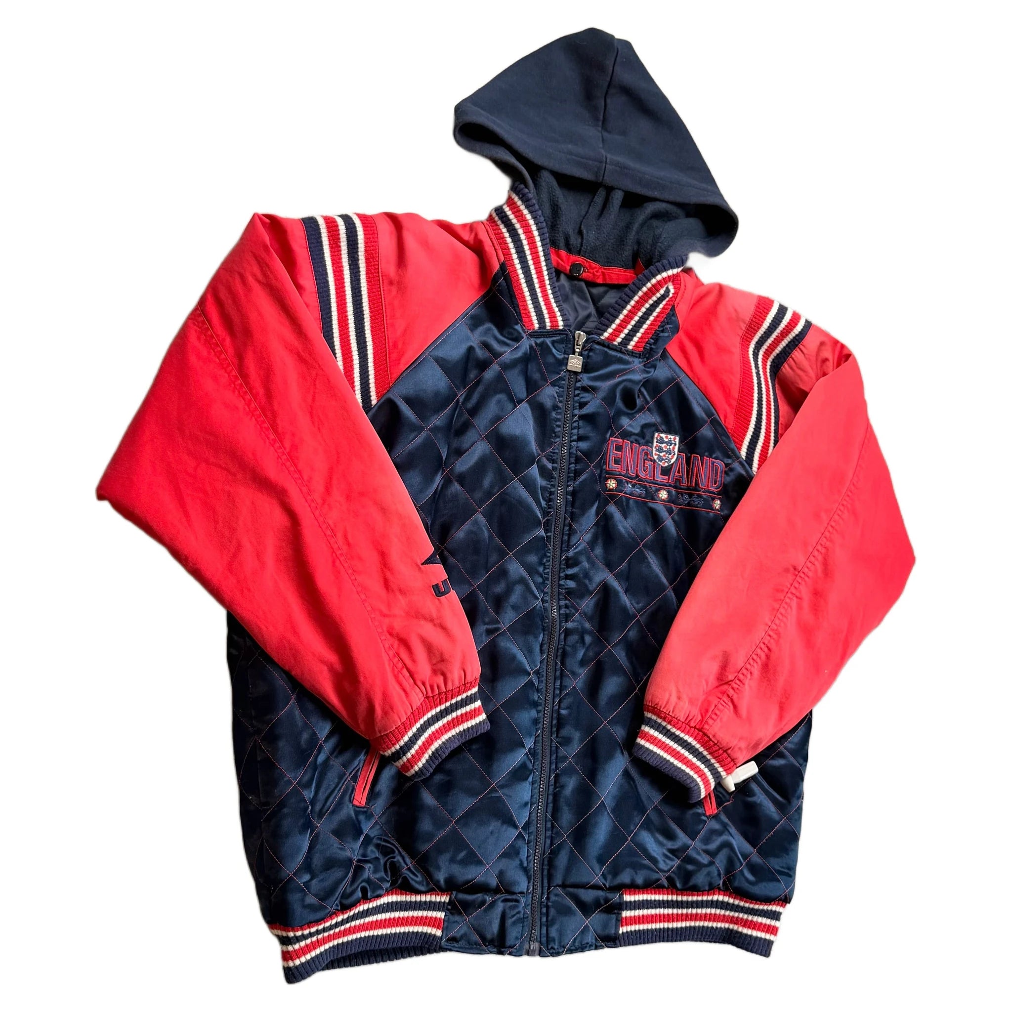 England Varsity Jacket - Navy Blue - L