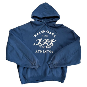 Balenciaga Hoodie - Navy Blue - L