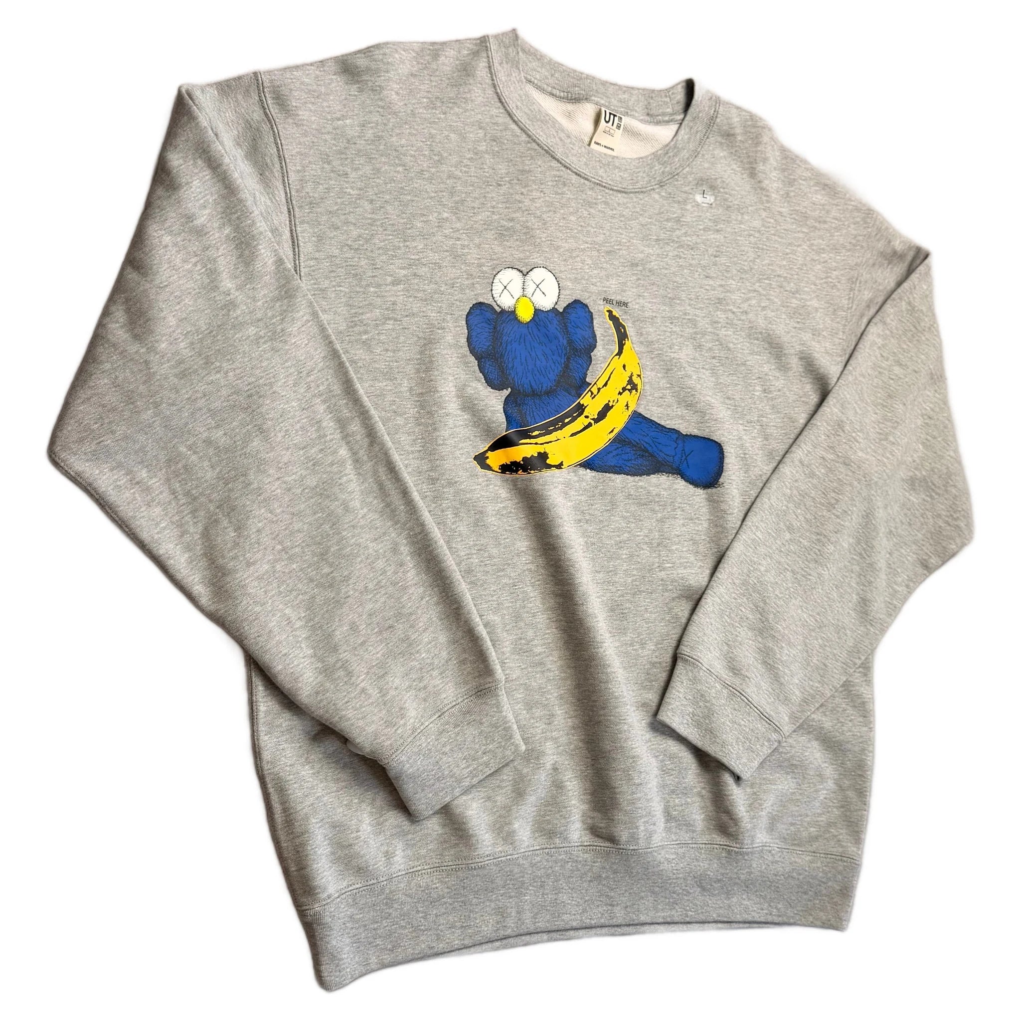 Grey Uniqlo x KAWS Sweatshirt - L