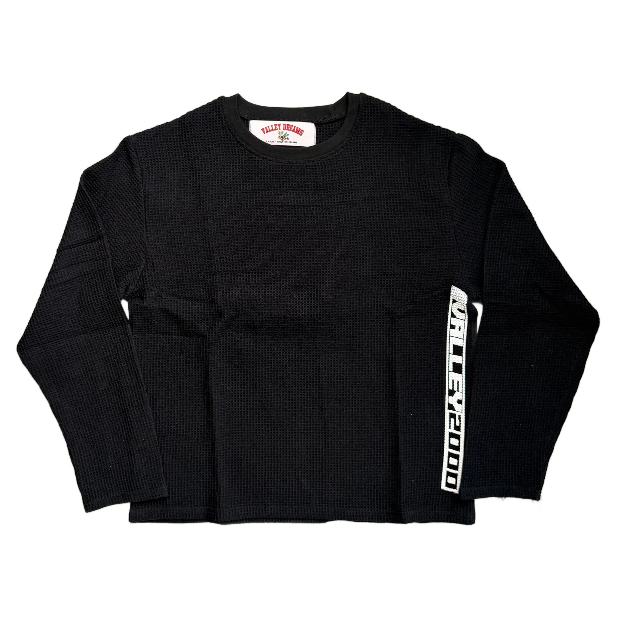 Black Valley Dreams Waffle Long Sleeve T-Shirt - S