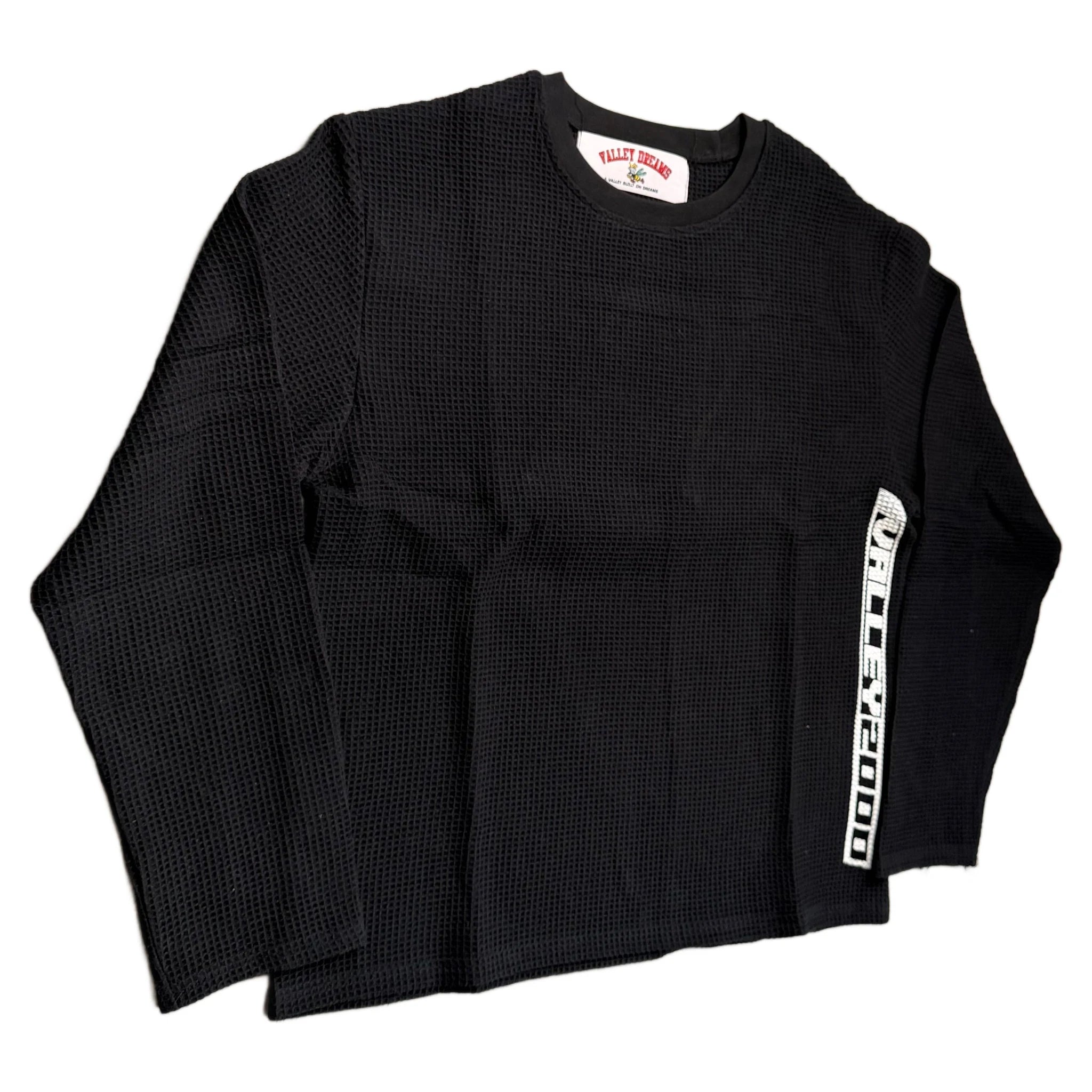 Black Valley Dreams Waffle Long Sleeve T-Shirt - S