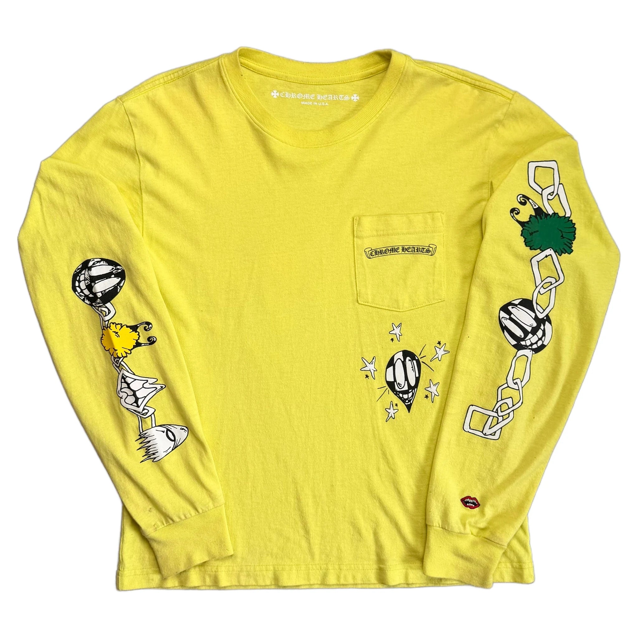 Chrome Hearts Long Sleeve T-Shirt - Yellow - S