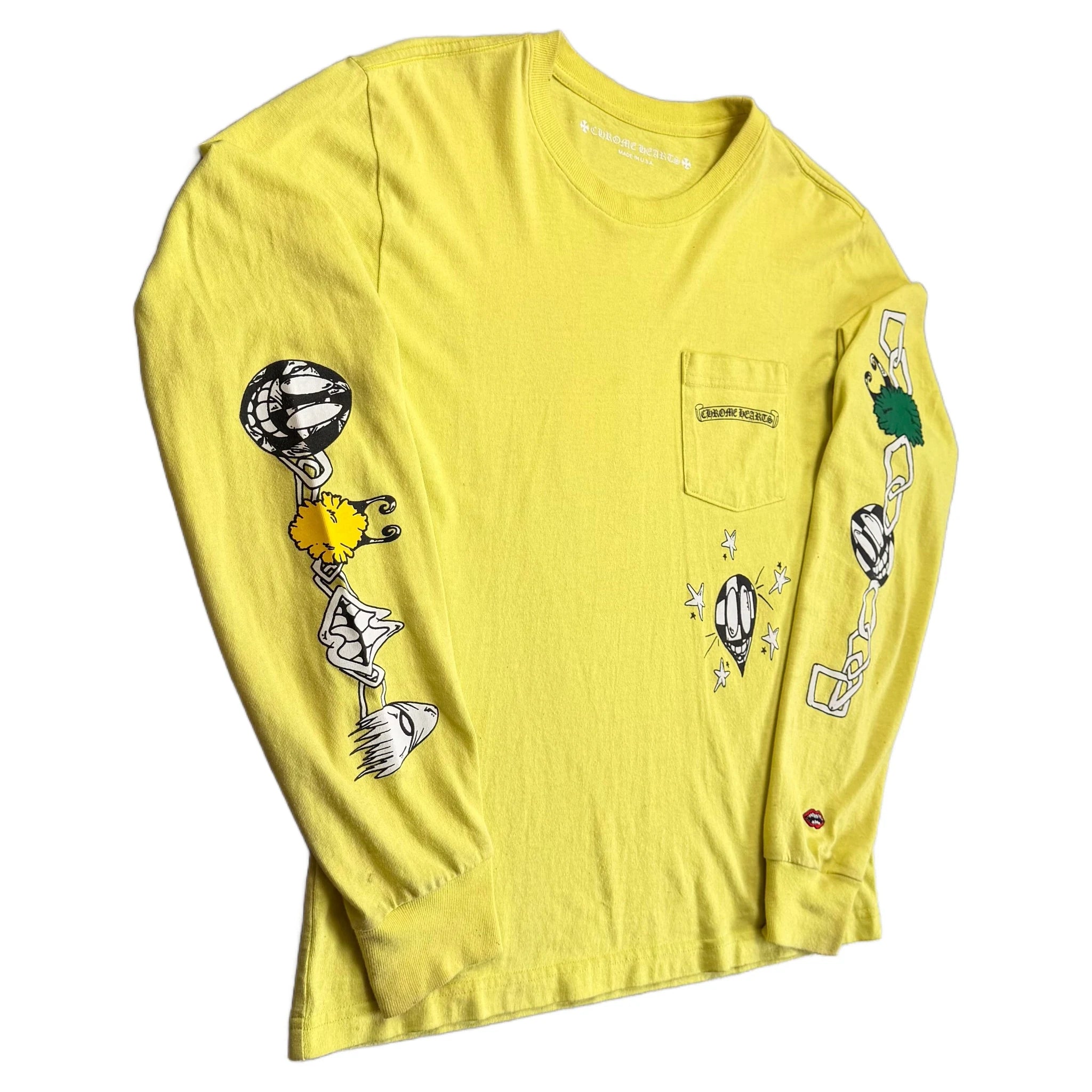 Chrome Hearts Long Sleeve T-Shirt - Yellow - S